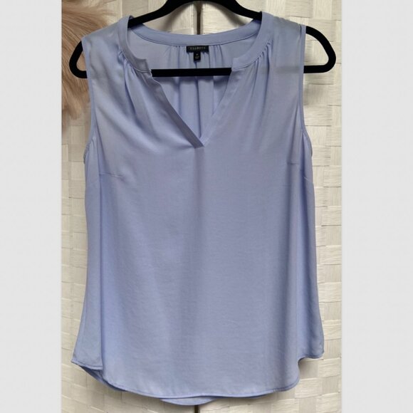 Talbots Light Blue Sleeveless V-Neck Blouse Top Size M - Picture 6 of 6